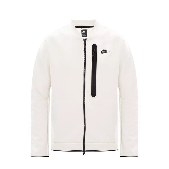 Nike Sportswear Tech Fleece Bomber Jacket Large White Mens Full-Zip CZ1797-072 - Picture 3 of 7